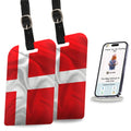 Smart Bag Security Tag - Denmark Flag [Pack 2]